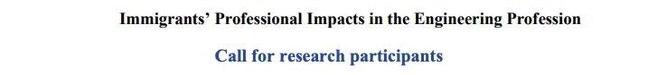 Immigrants' Professional Impacts research